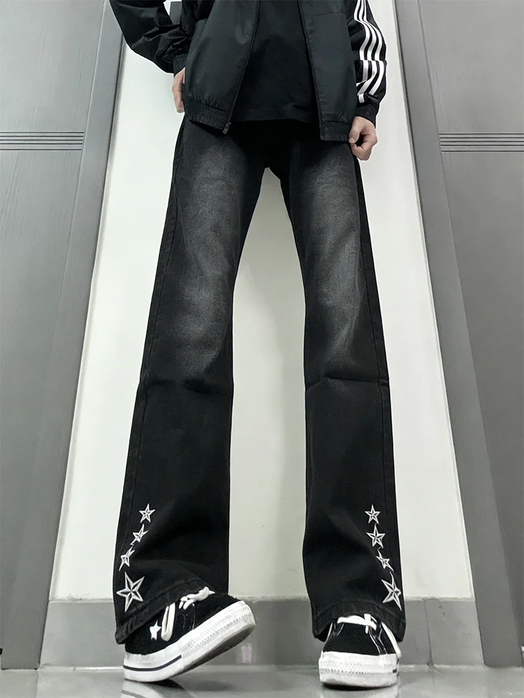 Gradual Color Embroidered Men's Straight Leg Jeans mid Waist Zipper Closure Wear Resistant Loose Fit Long Trousers
Gradual Color Embroidered Men's Straight Leg Jeans mid Waist Zipper Closure Wear Resistant Loose Fit Long Trousers