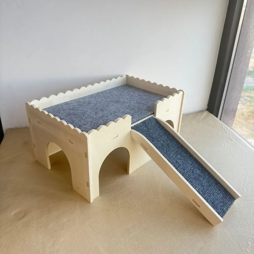 Bite Resistant Wooden Hamster House Removable Breathable Small Animal Hideout Climbing Ladder Double-Layer
Bite Resistant Wooden Hamster House Removable Breathable Small Animal Hideout Climbing Ladder Double-Layer