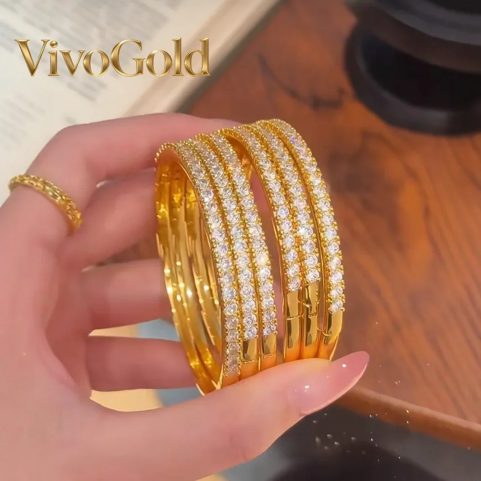 VivoGold VivoGold Light luxury fashion 24K real gold half-circle diamond snap bracelet au9999 gold stacked women's jewelry
VivoGold VivoGold Light luxury fashion 24K real gold half-circle diamond snap bracelet au9999 gold stacked women's jewelry