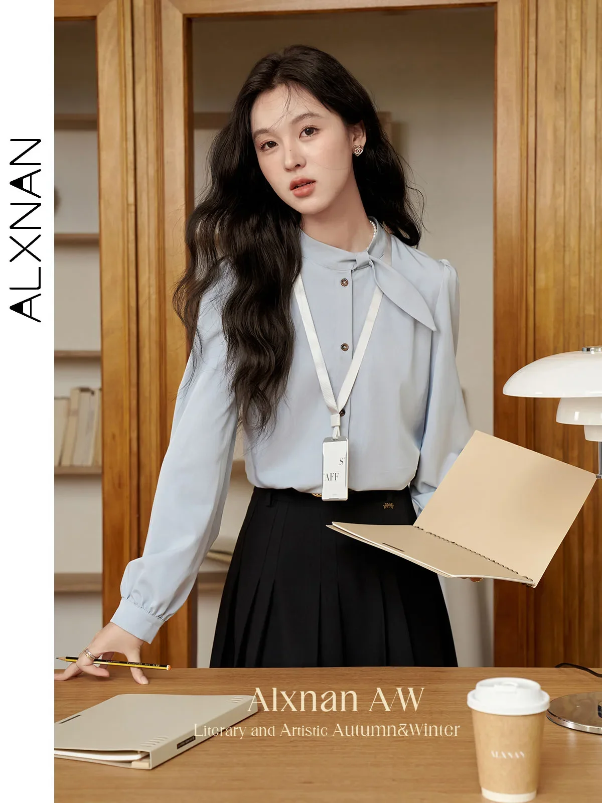 ALXNAN Women's French Shirts Tie O-neck Shirt Sleeve Single Breasted 2024 Fall Winter Commuter Straight Casual Loose Tops L39708
ALXNAN Women's French Shirts Tie O-neck Shirt Sleeve Single Breasted 2024 Fall Winter Commuter Straight Casual Loose Tops L39708