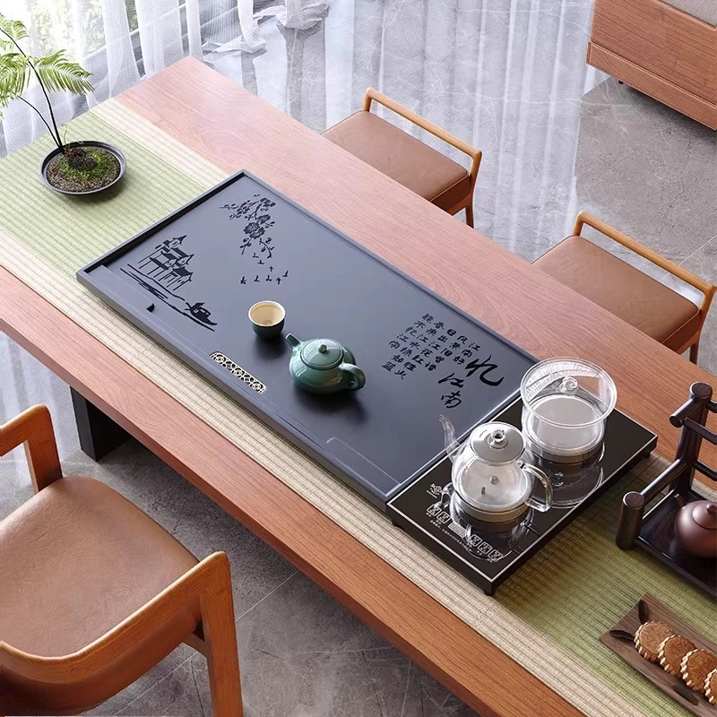 Black Hospitality Tea Tray Luxury Stone Office Pot Valet Drainage Chinese Kitchen Tea Tray Living Room Bandejas Home Products
Black Hospitality Tea Tray Luxury Stone Office Pot Valet Drainage Chinese Kitchen Tea Tray Living Room Bandejas Home Products