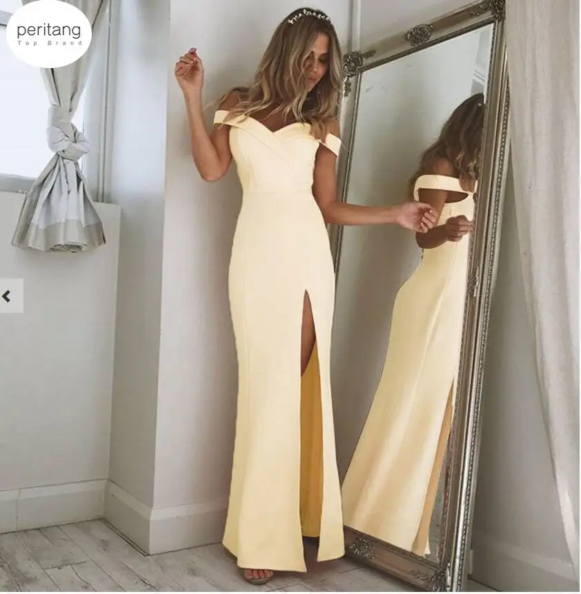 Women Sexy Strapless Party Backless Padded Maxi Female Gown Sleeveless Bodycon Split Front Evening Party Vestidos Female Dress
Women Sexy Strapless Party Backless Padded Maxi Female Gown Sleeveless Bodycon Split Front Evening Party Vestidos Female Dress