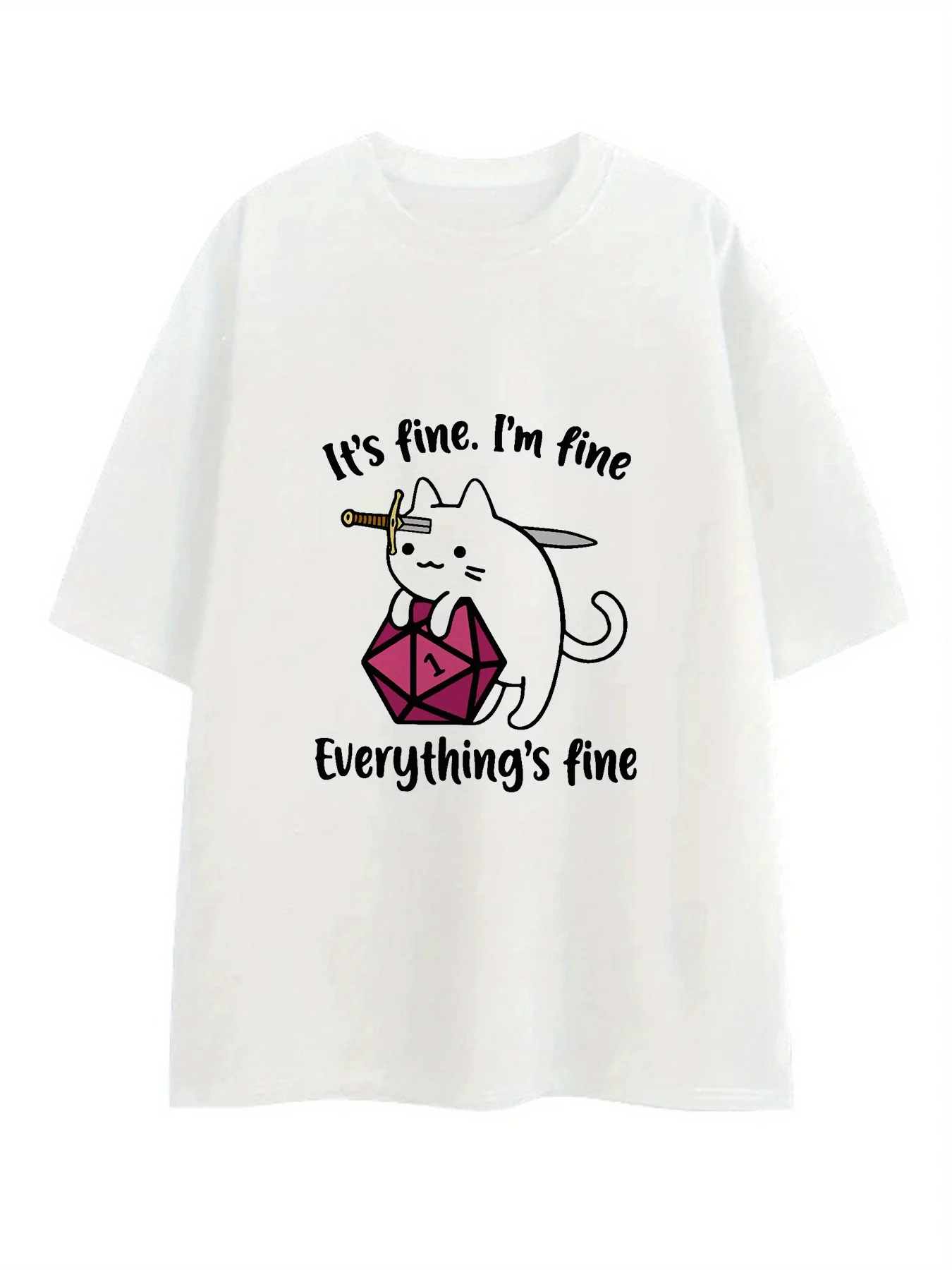 It's Fine I'm Fine Everything Is Fine с принтом, 220 г, хлопковая футболка с короткими рукавами и круглым вырезом, топы для взрослых для мужчин и женщин
It's Fine I'm Fine Everything Is Fine с принтом, 220 г, хлопковая футболка с короткими рукавами и круглым вырезом, топы для взрослых для мужчин и женщин