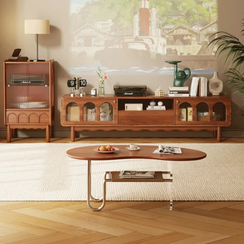 Solid wood coffee table living room home 2025 new French retro cashew nut mini minimalist small apartment tea table side table
Solid wood coffee table living room home 2025 new French retro cashew nut mini minimalist small apartment tea table side table