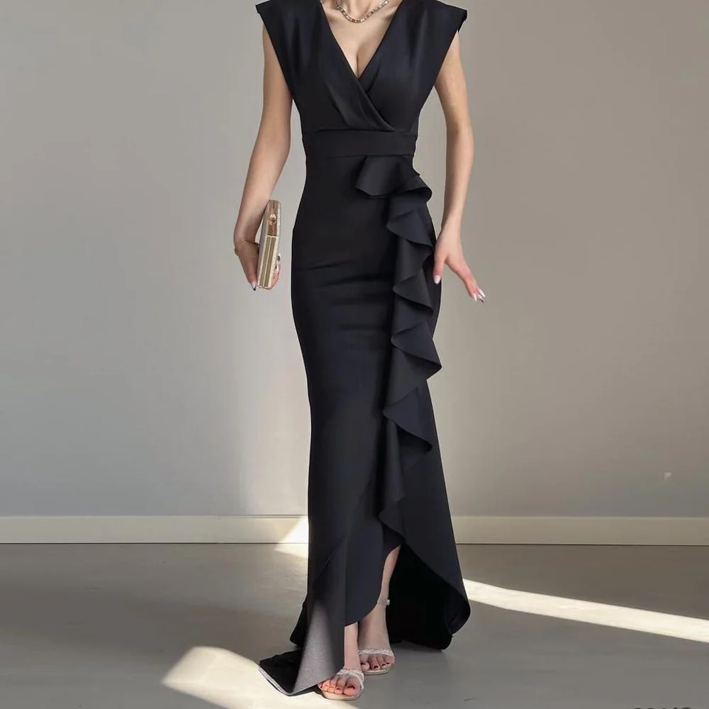 Mignon Satin Mermaid Prom Gown Sweetheart Evening Floor-length Ruffle Formal Cap-straps Elegant Party Dress for Women 2023
Mignon Satin Mermaid Prom Gown Sweetheart Evening Floor-length Ruffle Formal Cap-straps Elegant Party Dress for Women 2023