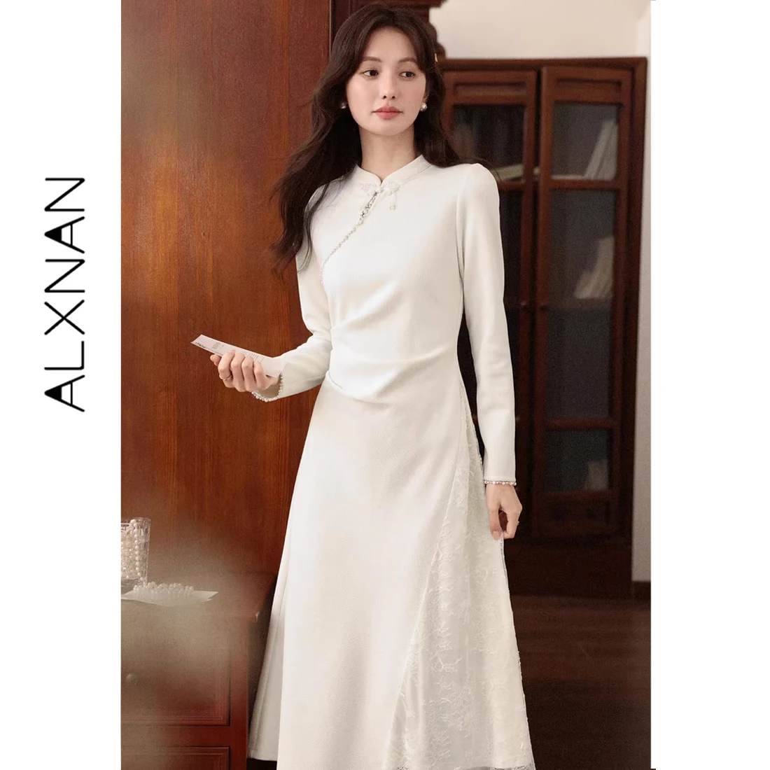 ALXNAN New Chinese Style Lace Splicing Dress Women Summer Beach Maxi Evening Sundress 2026 Spring Elegant Long Dresses QJD00580
ALXNAN New Chinese Style Lace Splicing Dress Women Summer Beach Maxi Evening Sundress 2026 Spring Elegant Long Dresses QJD00580