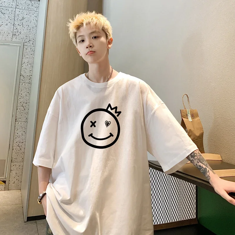 T Shirt Oversized Cotton For Men White 5XL Men's Smil Print T-shirts Male Casual Wear Summer Tee Shirts Unisex Big Size
T Shirt Oversized Cotton For Men White 5XL Men's Smil Print T-shirts Male Casual Wear Summer Tee Shirts Unisex Big Size