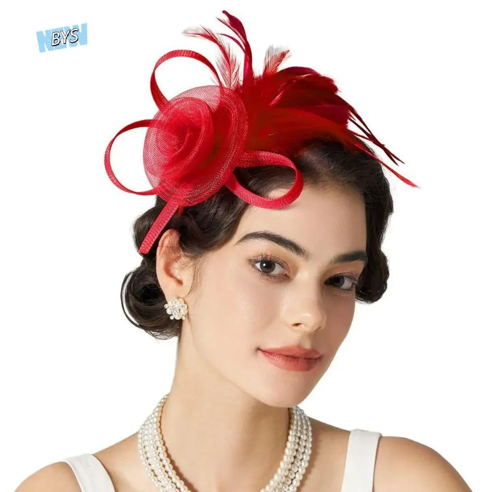 Formal Dress Feathers Mesh Headband Luxury Exquisite Small Top Hat Headband Retro Stage Performance Headpiece
Formal Dress Feathers Mesh Headband Luxury Exquisite Small Top Hat Headband Retro Stage Performance Headpiece