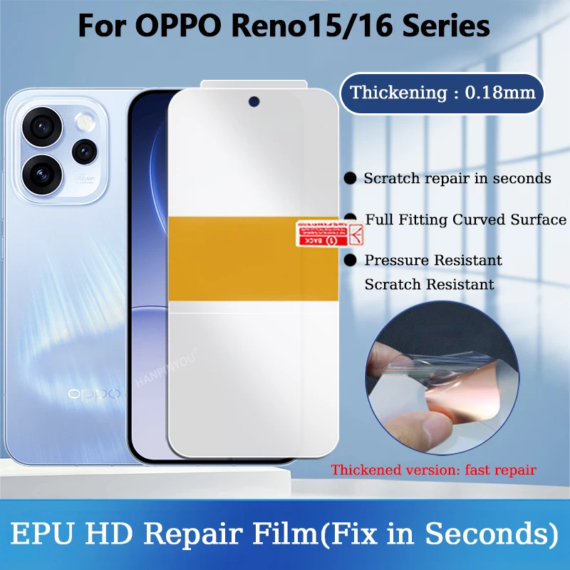 For OPPO Reno16 Reno 15 Pro Max 15 F FS 15C Scratches Automatic Fix In Seconds Soft EPU Hydrogel Film Screen Protector
For OPPO Reno16 Reno 15 Pro Max 15 F FS 15C Scratches Automatic Fix In Seconds Soft EPU Hydrogel Film Screen Protector