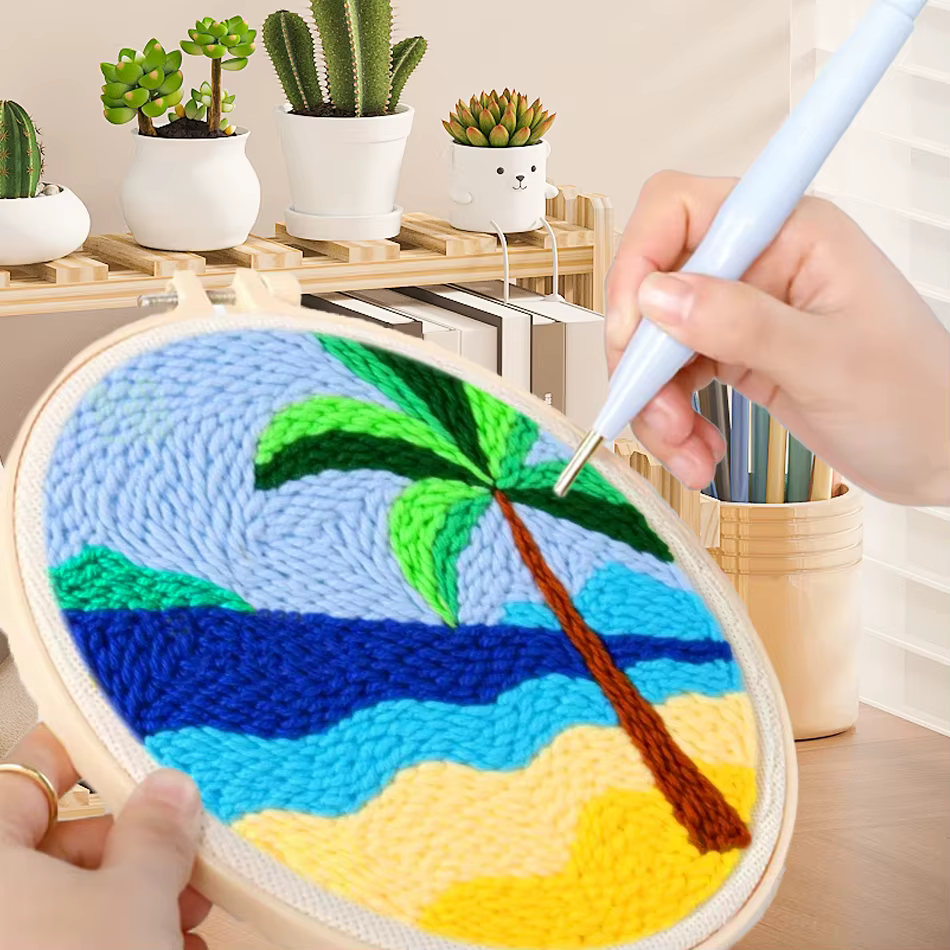 GATYZTORY Punch Needle Starter Kit 20x20cm embroidery frame for needlework and creativity for beginners landscape Picture stitch
GATYZTORY Punch Needle Starter Kit 20x20cm embroidery frame for needlework and creativity for beginners landscape Picture stitch