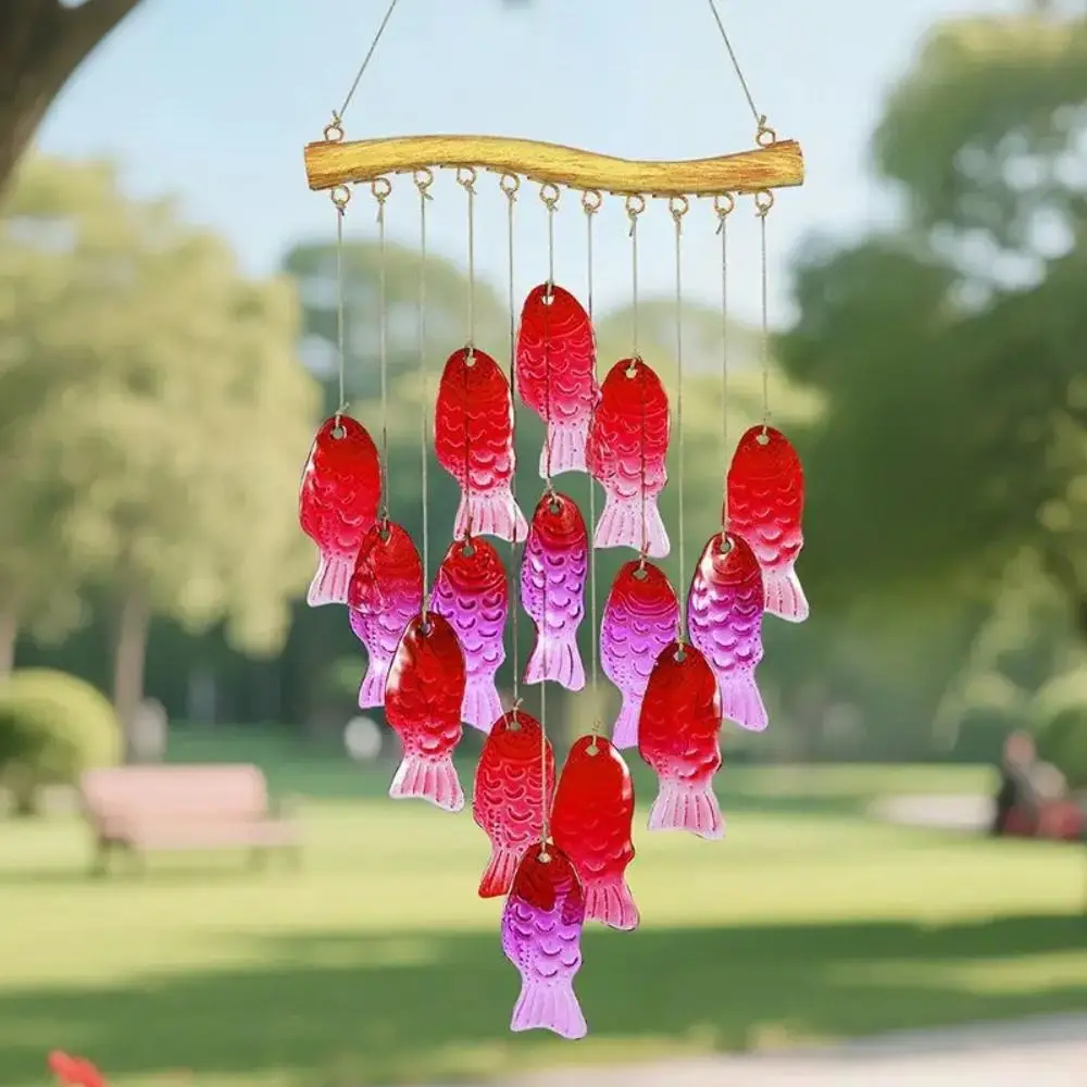 Garden Decoration Creative Fish Shaped Wind Chime Shell Colorful Colored Glass Wind Chime Exquisite Iron Art Sun Catcher Windows
Garden Decoration Creative Fish Shaped Wind Chime Shell Colorful Colored Glass Wind Chime Exquisite Iron Art Sun Catcher Windows