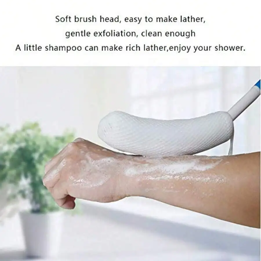 Long Handle Bath Brush With Soft Mesh Head For Gentle Exfoliation And Rich Lather
Long Handle Bath Brush With Soft Mesh Head For Gentle Exfoliation And Rich Lather
