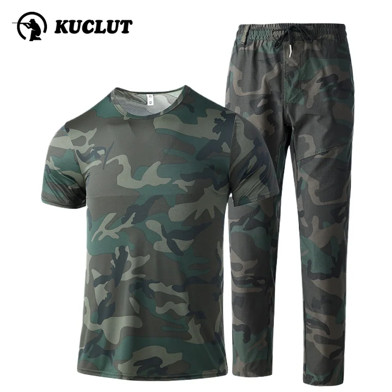 Summer Camouflage Short Sleeve T-shirt Loose Breathable Quick Drying Elastic Set Labor Protection Clothes Sports Casual Clothing
Summer Camouflage Short Sleeve T-shirt Loose Breathable Quick Drying Elastic Set Labor Protection Clothes Sports Casual Clothing