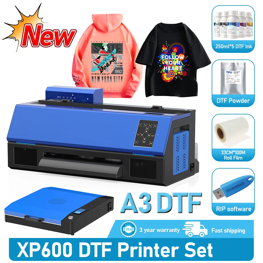 A3 XP600 DTF Printer A3 DTF Impresora dtf Printing Machine Directly to Film T-shirt Printer For Bags Hoodies Hat A3 DTF Printer
A3 XP600 DTF Printer A3 DTF Impresora dtf Printing Machine Directly to Film T-shirt Printer For Bags Hoodies Hat A3 DTF Printer