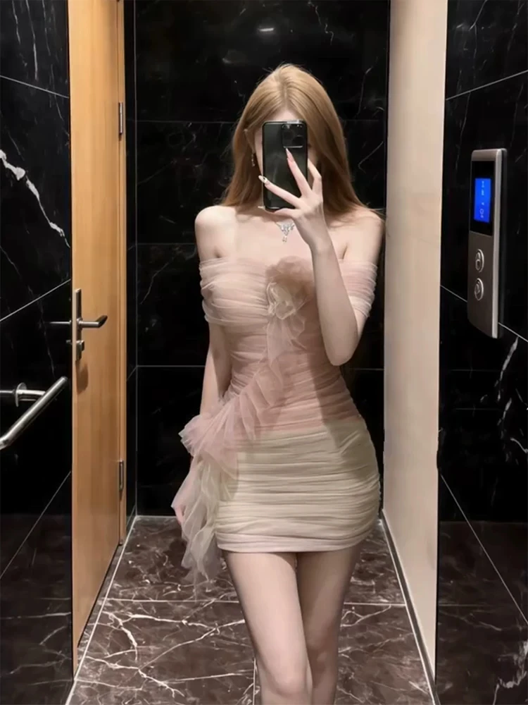 XZY Sexy plus Size Pure Desire Spicy Girl One Shoulder Lace Bustier Dress Women's Summer Sexy Pleated Wrap around Skirt Dress
XZY Sexy plus Size Pure Desire Spicy Girl One Shoulder Lace Bustier Dress Women's Summer Sexy Pleated Wrap around Skirt Dress