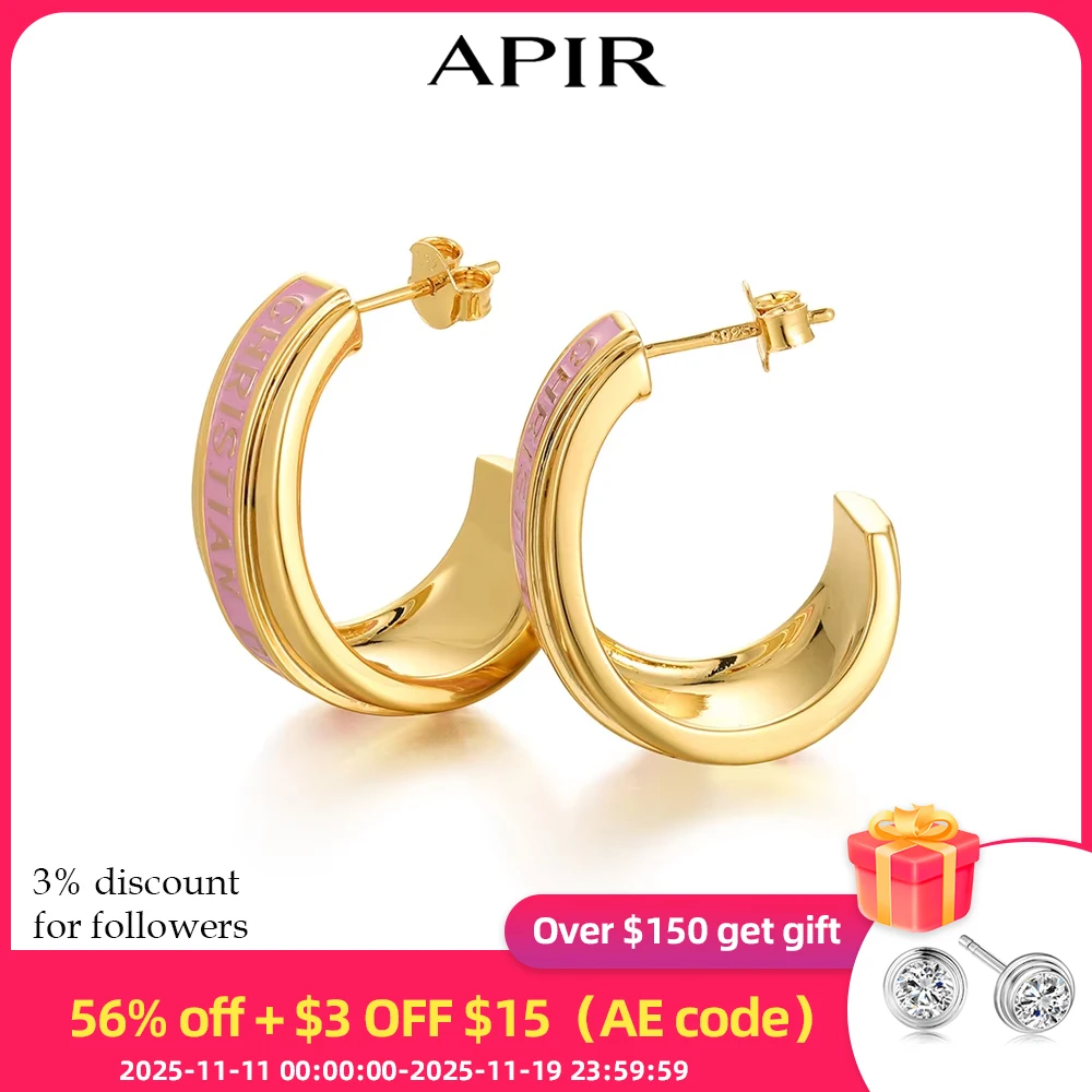 APIR 925 Silver Needle 18k Gold Plated Letter Design Women's Earrings Piercing Half Ear Hoop Exquisite Fashion Luxury Jewelry
APIR 925 Silver Needle 18k Gold Plated Letter Design Women's Earrings Piercing Half Ear Hoop Exquisite Fashion Luxury Jewelry