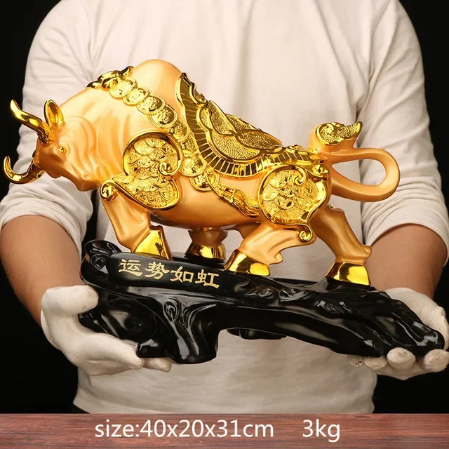 Cow Ornaments Resin Bull Statue Big Wall Street Fierce Bull Sculpture Home Living Room Study Mascot Decoration Accessorie
Cow Ornaments Resin Bull Statue Big Wall Street Fierce Bull Sculpture Home Living Room Study Mascot Decoration Accessorie