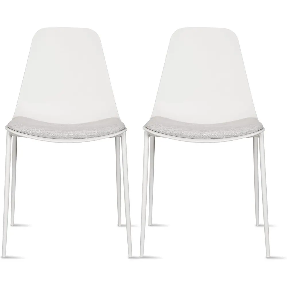 Кухонный обеденный стул | Мягкая подушка-подкладка | Металлические ножки и пластиковое сиденье | Комплект для террасы Oice (2 шт., белый)
Кухонный обеденный стул | Мягкая подушка-подкладка | Металлические ножки и пластиковое сиденье | Комплект для террасы Oice (2 шт., белый)