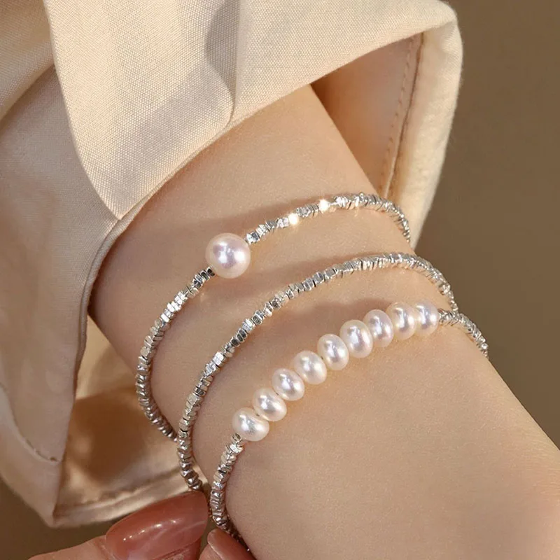 VENTFILLE 925 Sterling Silver Beads Freshwater Pearl Bracelet For Women Girl Gift Grace Sweet Banquet Jewelry Dropshipping
VENTFILLE 925 Sterling Silver Beads Freshwater Pearl Bracelet For Women Girl Gift Grace Sweet Banquet Jewelry Dropshipping