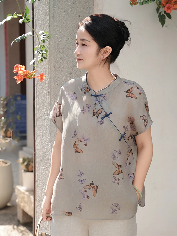 Casual New Chinese Sle Women's ort Sve irt Loose Fit Breathable Linen Summer Top Floral Print Design FSY50785
Casual New Chinese Sle Women's ort Sve irt Loose Fit Breathable Linen Summer Top Floral Print Design FSY50785
