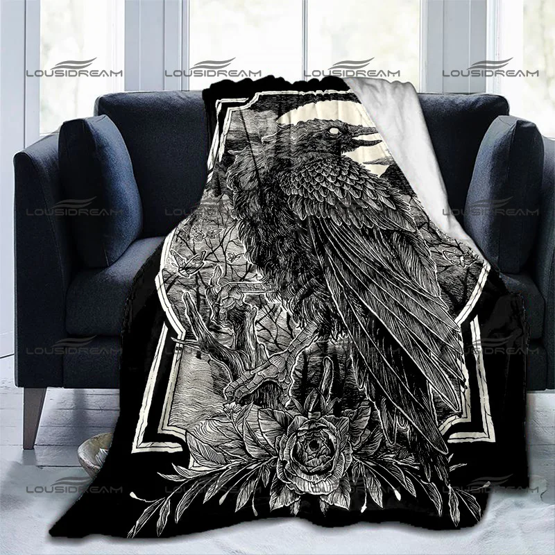 Vintage Viking Totem Thin Blanket Flannel Viking Crow Blanket Portable Home Travel Office Blanket
Vintage Viking Totem Thin Blanket Flannel Viking Crow Blanket Portable Home Travel Office Blanket