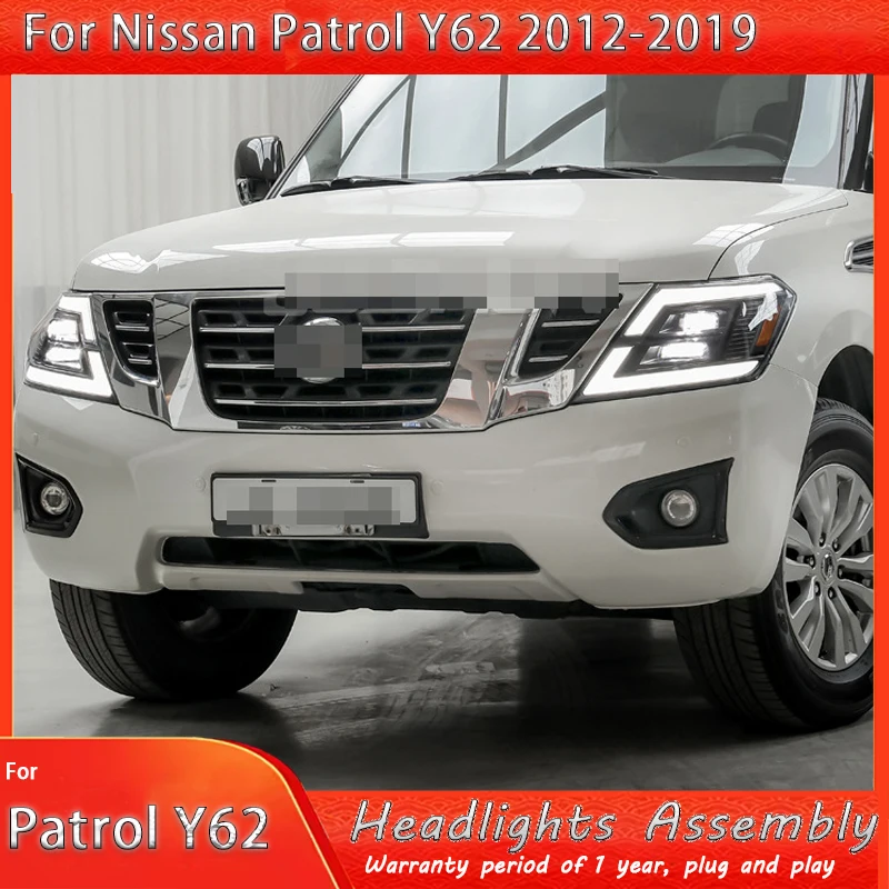 Автомобильные светодиодные фонари для Nissan Patrol Y62, фары 2012-2019, светодиодные фары для проектора, дневные ходовые огни, автомобильные аксессуары
Автомобильные светодиодные фонари для Nissan Patrol Y62, фары 2012-2019, светодиодные фары для проектора, дневные ходовые огни, автомобильные аксессуары