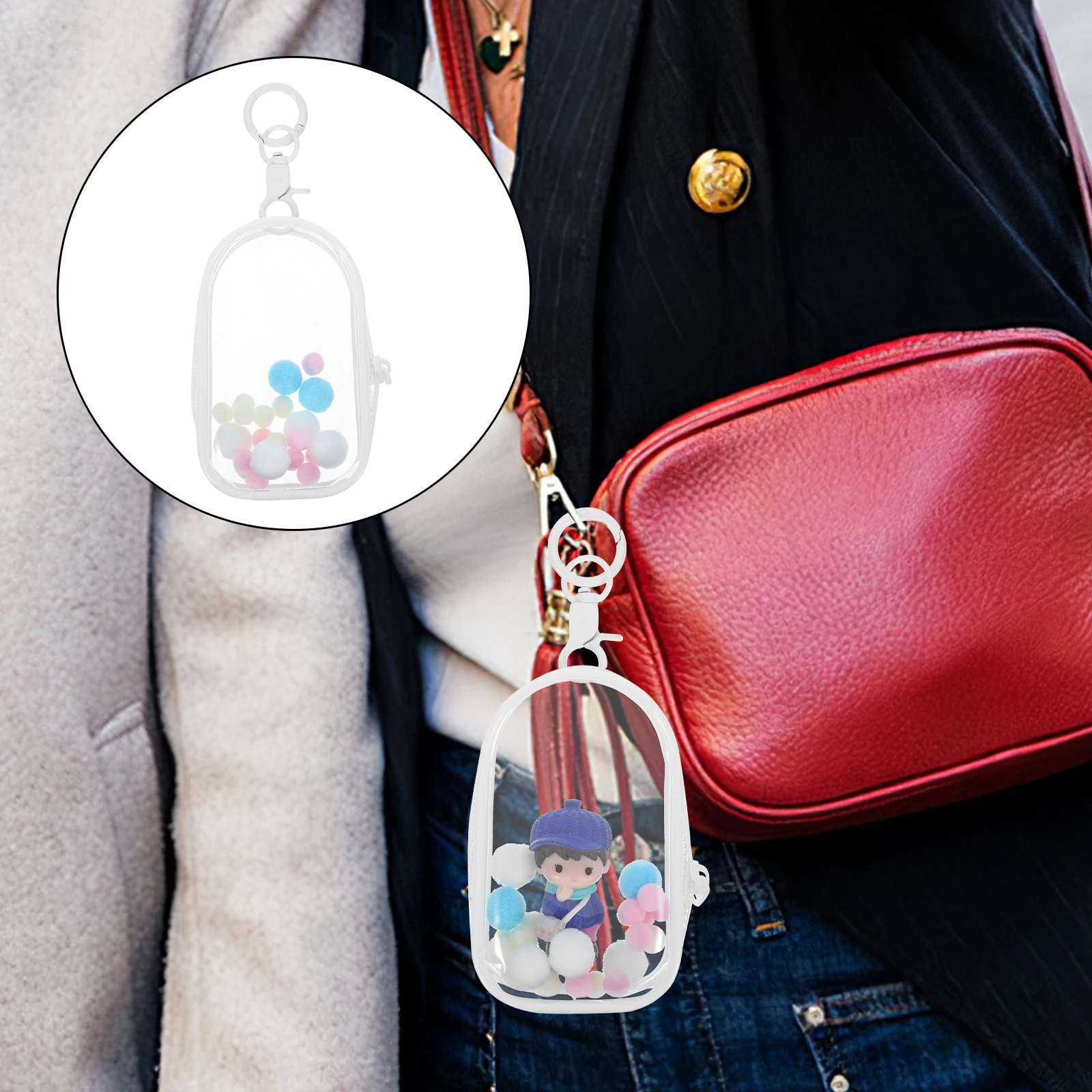 Transparent Storage Bag Clear PVC Mini Hanging Bag with Buckle White Small Lightweight Portable Toy Accessories for
Transparent Storage Bag Clear PVC Mini Hanging Bag with Buckle White Small Lightweight Portable Toy Accessories for