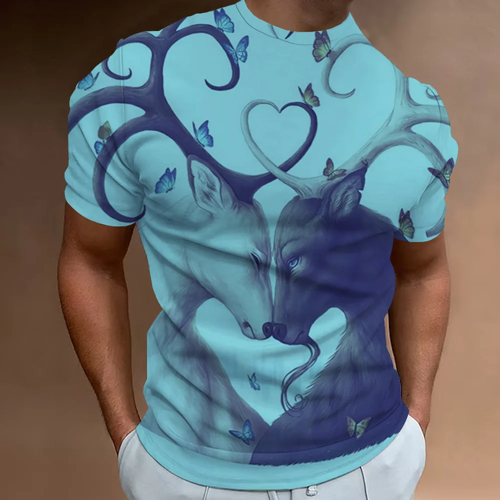 Animal Love 3D Printing Men's T-shirt Clothing Street Leisure Short Sleeve T-shirt Summer Harajuku Top Loose Oversized Shirt
Animal Love 3D Printing Men's T-shirt Clothing Street Leisure Short Sleeve T-shirt Summer Harajuku Top Loose Oversized Shirt