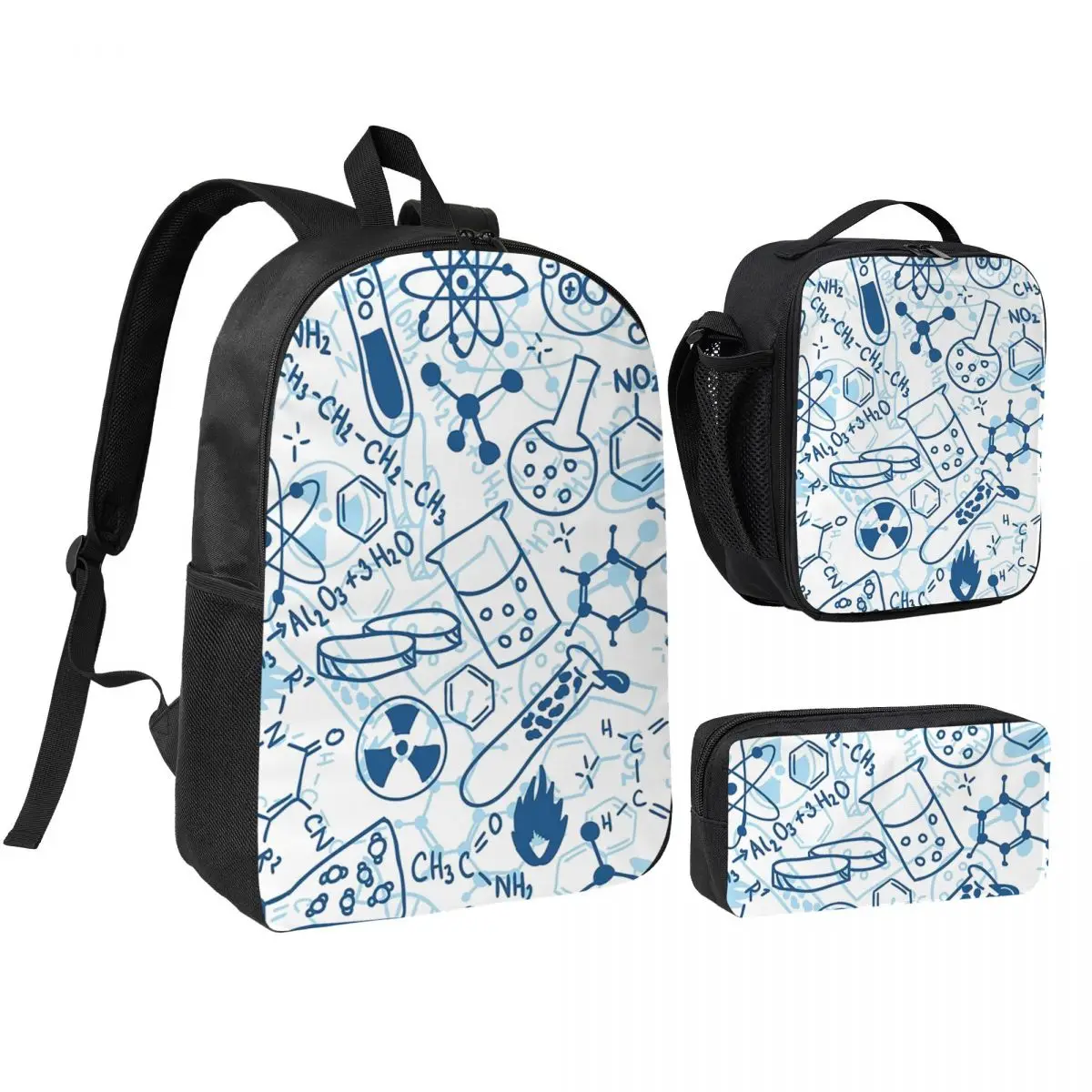 Chemistry Backpack Student Boys Girls BookBag School Bag Laptop Shoulder Bags 3ps Insulated Lunch Bag Pencil Case
Chemistry Backpack Student Boys Girls BookBag School Bag Laptop Shoulder Bags 3ps Insulated Lunch Bag Pencil Case