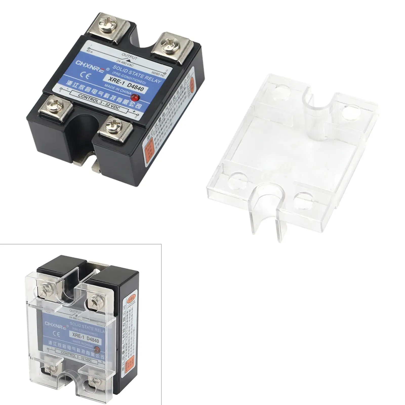 Модуль реле SSR XRE-1 D4840, однофазный, 3-32В DC на 24-480В, выход 40А
Модуль реле SSR XRE-1 D4840, однофазный, 3-32В DC на 24-480В, выход 40А