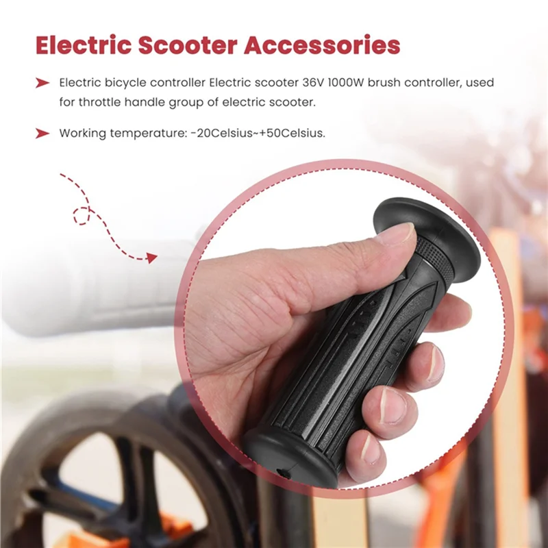 Controller 36V 1000W Electric Scooter Brushed Controller Motor+Throttle Twist Grip Kit for Electric Scooter Bicycle E-Bike
Controller 36V 1000W Electric Scooter Brushed Controller Motor+Throttle Twist Grip Kit for Electric Scooter Bicycle E-Bike