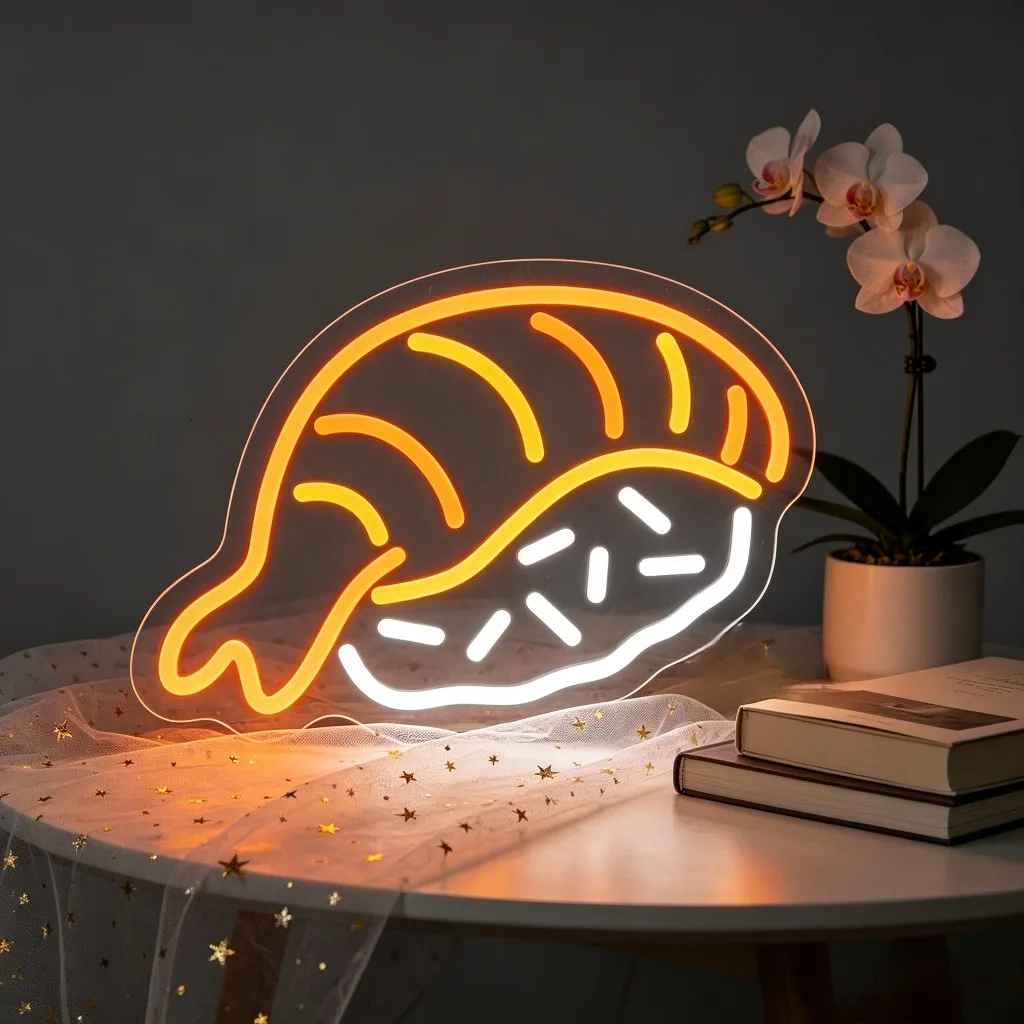 Creative Sushi LED Neon Light USB Dimmable Wall Sign for Japanese Restaurant Kitchen Bar Home Decor Unique Food Theme Gift
Creative Sushi LED Neon Light USB Dimmable Wall Sign for Japanese Restaurant Kitchen Bar Home Decor Unique Food Theme Gift
