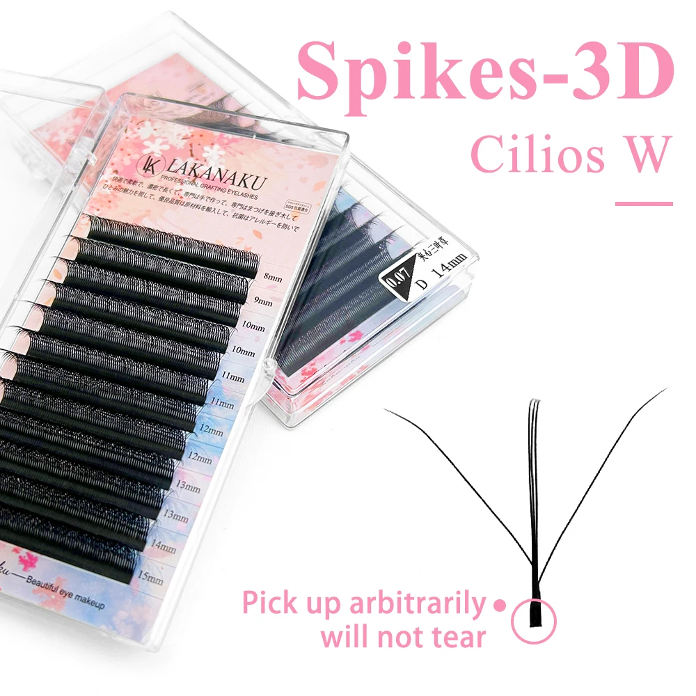 LAKANAKU Spikes 3D W Lashes Premade Volume Fans Eyelash Extensions Soft Cilios W
LAKANAKU Spikes 3D W Lashes Premade Volume Fans Eyelash Extensions Soft Cilios W