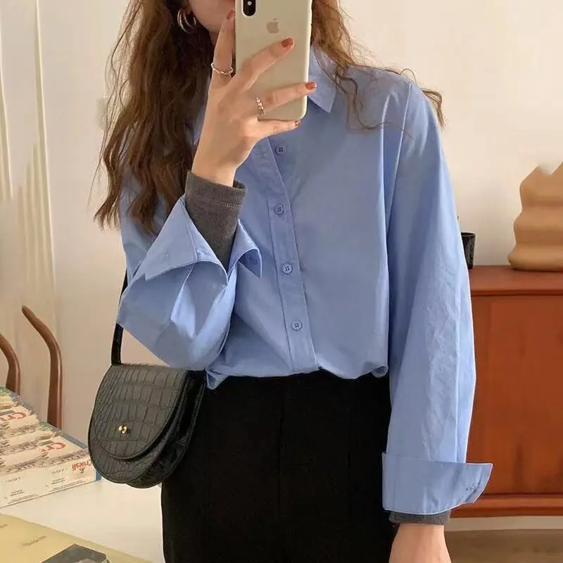 All-match Fashionable Interior Lapping OL Woman Spring Autumn Office Lady Leisure Chic Top Neat Shirt Casual Korean Fashion Sven
All-match Fashionable Interior Lapping OL Woman Spring Autumn Office Lady Leisure Chic Top Neat Shirt Casual Korean Fashion Sven
