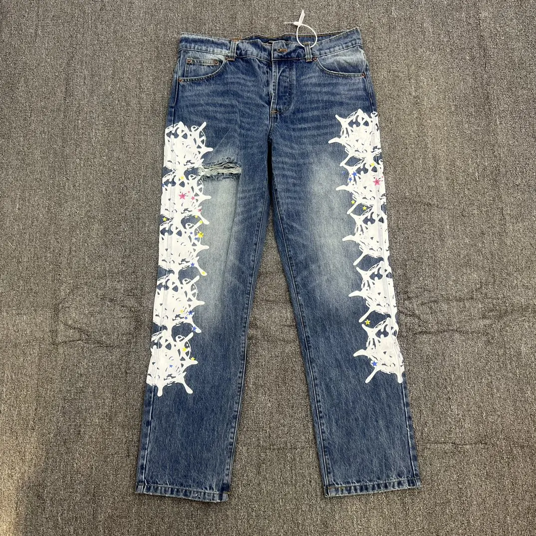 Spider Worldwide Denim Jean Jaet Trendy Jeans Men's And Women's Long Pants mid Waist Loose Straight Leg Casual All Seasons
Spider Worldwide Denim Jean Jaet Trendy Jeans Men's And Women's Long Pants mid Waist Loose Straight Leg Casual All Seasons