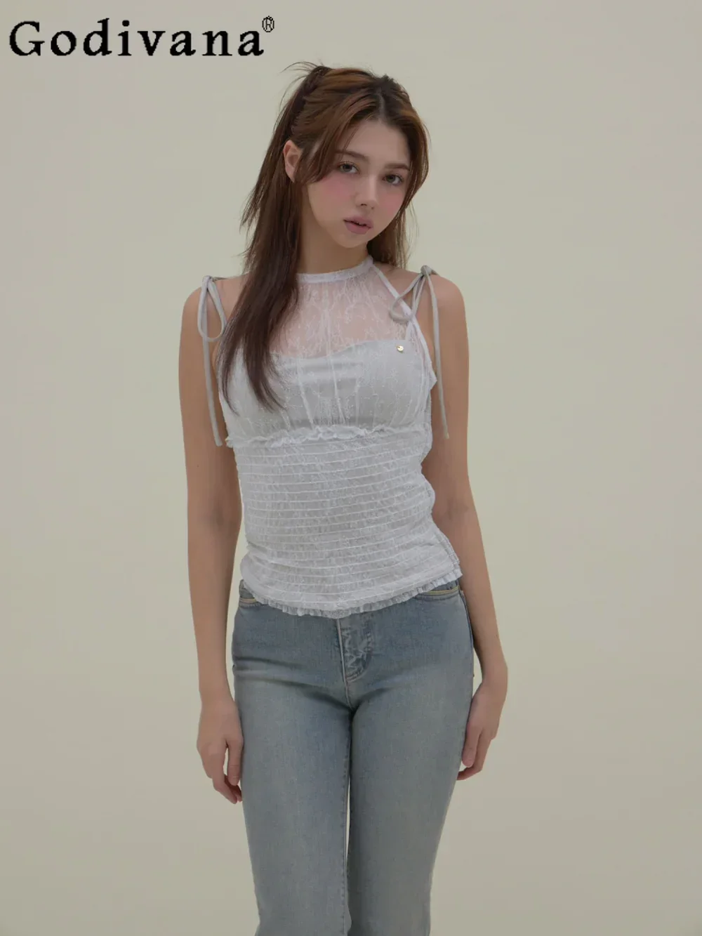 Japanese Style Sweet Fashion Sleeveless Top for Women Summer New Office Lady Commuter Top 2026 Clothing Female Camis Tanks
Japanese Style Sweet Fashion Sleeveless Top for Women Summer New Office Lady Commuter Top 2026 Clothing Female Camis Tanks