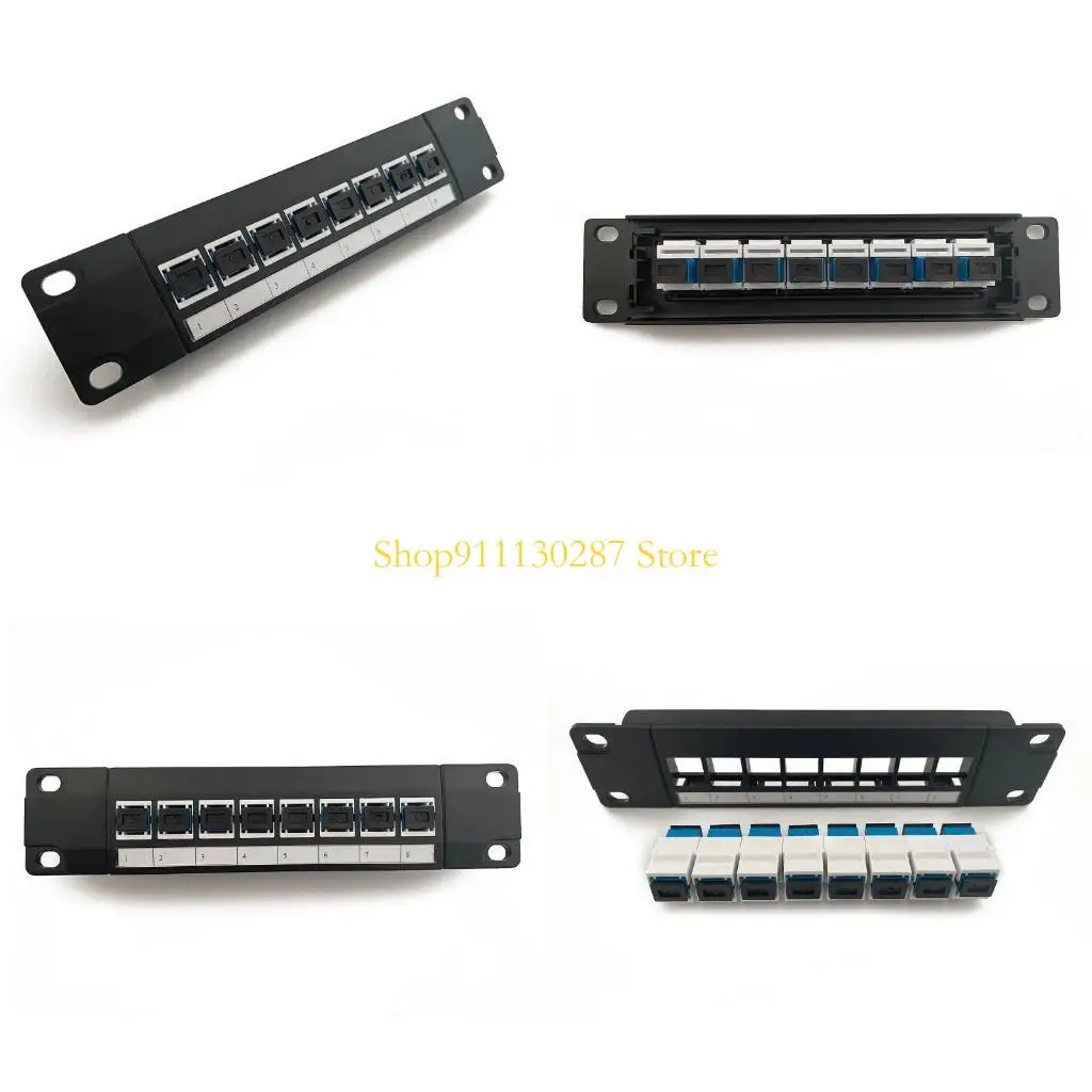 J1HC 8-Port SC Optical Fiber Patch Panel RJ45 10G Ready Plastic Housing Color-Coded Labeling for T568A and T568B Wiring,Black
J1HC 8-Port SC Optical Fiber Patch Panel RJ45 10G Ready Plastic Housing Color-Coded Labeling for T568A and T568B Wiring,Black