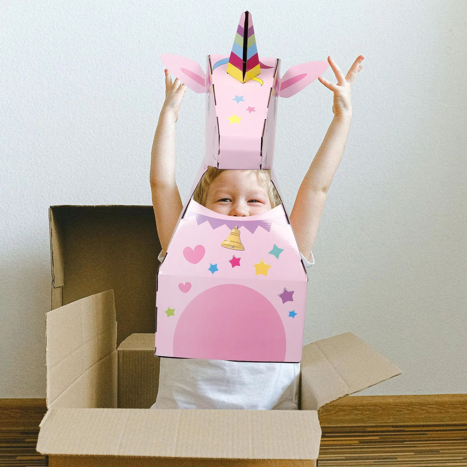 Unicorn Wearable Cardboard Costume DIY 3D Assembly Kit for Kids Creative Role Playing Birthday Party School Performance Prop
Unicorn Wearable Cardboard Costume DIY 3D Assembly Kit for Kids Creative Role Playing Birthday Party School Performance Prop