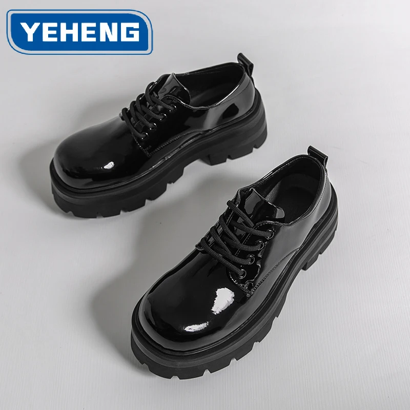Mens Thick Bottom Leather Shoes School Style Platform Derby shoes Designer Fashion Casual High Quality Business Youth Men Shoes
Mens Thick Bottom Leather Shoes School Style Platform Derby shoes Designer Fashion Casual High Quality Business Youth Men Shoes