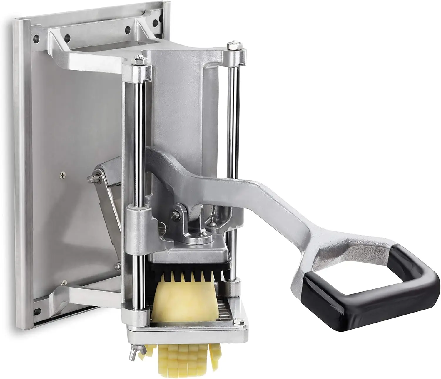 Extra Heavy Duty French Fry Cutter 3/8" with Wall Bracket, Fixed Counter or Wall Mount, Cast Iron and Aluminum Body with Stainle
Extra Heavy Duty French Fry Cutter 3/8" with Wall Bracket, Fixed Counter or Wall Mount, Cast Iron and Aluminum Body with Stainle