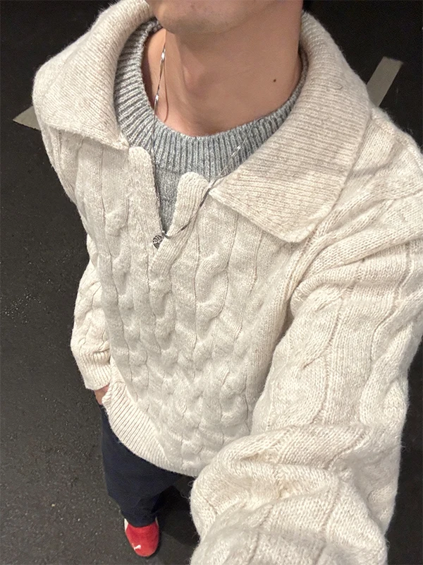 Американский вязаный свитер из мягкой ткани, уютный базовый слой, повседневная одежда для мужчин, зимняя мода, стильный и комфортный.
Американский вязаный свитер из мягкой ткани, уютный базовый слой, повседневная одежда для мужчин, зимняя мода, стильный и комфортный.