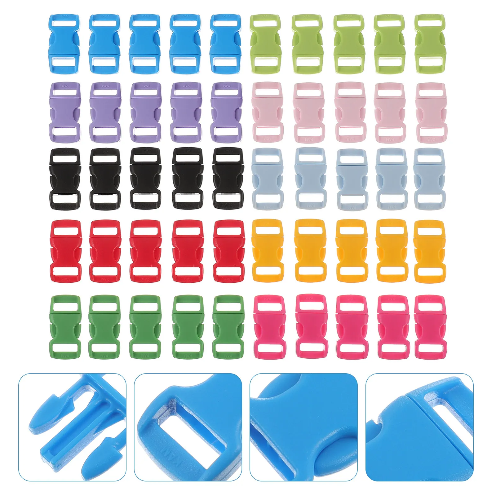 50Pcs Webbing Strap Buckle Quick Slide Plastic Fastener Adjustable Secure Fit for Backpack Bag Pet Collar Leash Belt Use
50Pcs Webbing Strap Buckle Quick Slide Plastic Fastener Adjustable Secure Fit for Backpack Bag Pet Collar Leash Belt Use