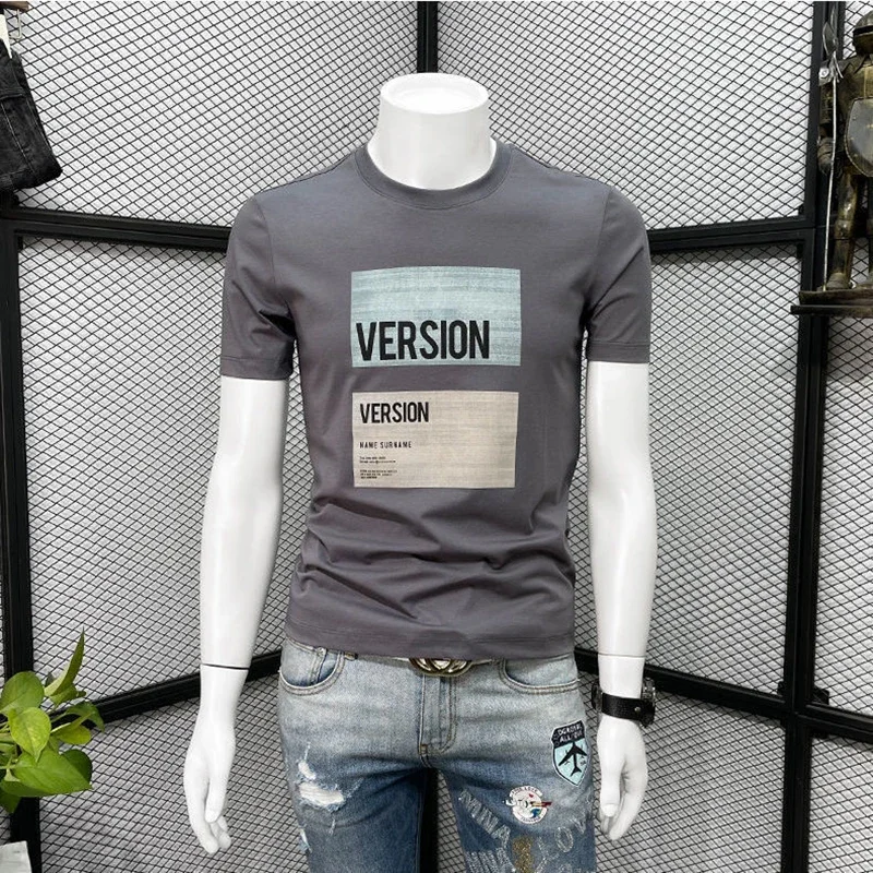 LIBIELIY модные повседневные футболки с круглым вырезом и короткими рукавами с принтом букв, мужская одежда, новинка 2024, летние свободные универсальные топы, Англия Te 
LIBIELIY модные повседневные футболки с круглым вырезом и короткими рукавами с принтом букв, мужская одежда, новинка 2024, летние свободные универсальные топы, Англия Te