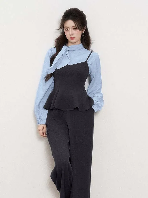 Spring 2026 Women's High Waist Wide Leg Casual Pants Set Elegant Top And Bottoms Two-Piece Ensemble Fashionable And Comfortable
Spring 2026 Women's High Waist Wide Leg Casual Pants Set Elegant Top And Bottoms Two-Piece Ensemble Fashionable And Comfortable