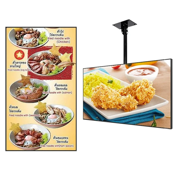 50inch Kfc Fast Food Cafe Menu Board Display Illuminated Lcd Menu Backlight Advertising Order Food Advertising Machine
50inch Kfc Fast Food Cafe Menu Board Display Illuminated Lcd Menu Backlight Advertising Order Food Advertising Machine