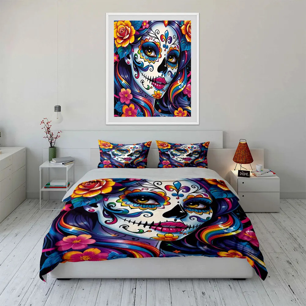 Colorful Floral Art Decor Set Bedding Set with 1 Duvet Cover 2 Pillowcases Single Double King Queen, Gift
Colorful Floral Art Decor Set Bedding Set with 1 Duvet Cover 2 Pillowcases Single Double King Queen, Gift