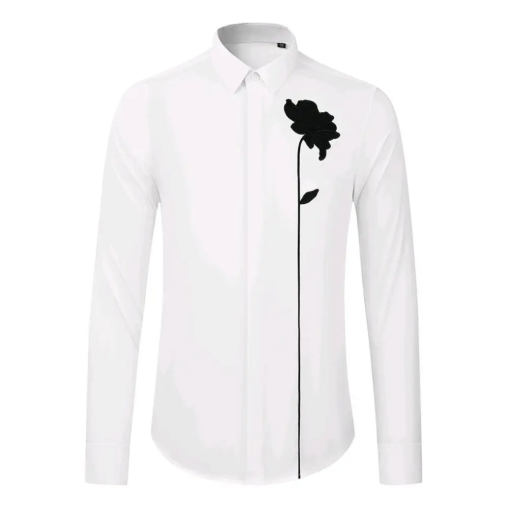 Trendy brand Spring and Autumn Chinese style Lotus embroidery Cotton slim fit long sleeved casual gentleman's shirt
Trendy brand Spring and Autumn Chinese style Lotus embroidery Cotton slim fit long sleeved casual gentleman's shirt