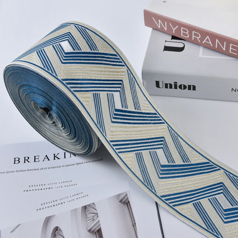 25 Meters/Lot Woven Jacquard Ribbon Trims 8CM Wide New Webbing For Curtain Clothing Accessory
25 Meters/Lot Woven Jacquard Ribbon Trims 8CM Wide New Webbing For Curtain Clothing Accessory
