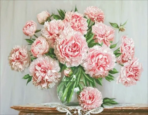 Peonies in a Glass Vase flower Sewing Needlework 14CT Canvas Unprinted Handmade Embroidery Cross Stitch Kits Set DIY Home Decor
Peonies in a Glass Vase flower Sewing Needlework 14CT Canvas Unprinted Handmade Embroidery Cross Stitch Kits Set DIY Home Decor