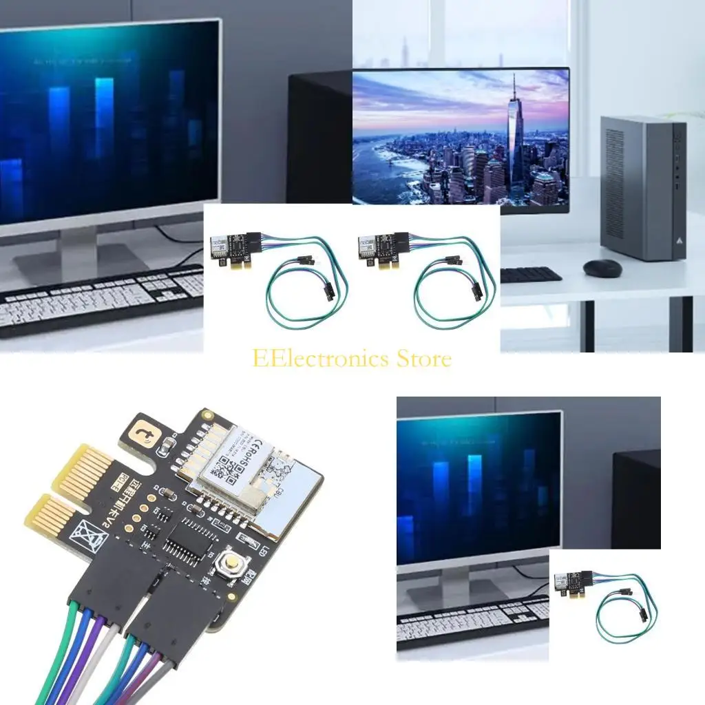 B03C Wifi Computer Power Reset Switches Expansion PCIe Card for Destop Computer
B03C Wifi Computer Power Reset Switches Expansion PCIe Card for Destop Computer